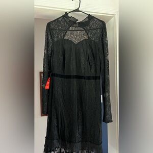 NWT Frock and Frill Black Lace Midi Dress